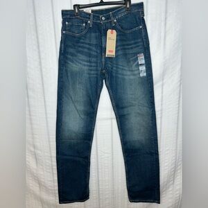 Levi's 505 Jeans Mens Size 34x36 Blue Denim Cotton Stretch Regular Fit Straight